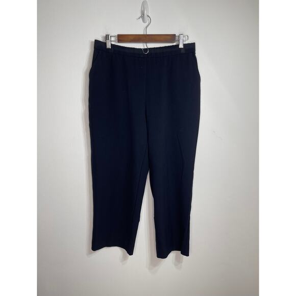 Kim Rogers dress pants women's petite 14 14p blue navy flat front pull on elasti - Picture 10 of 15